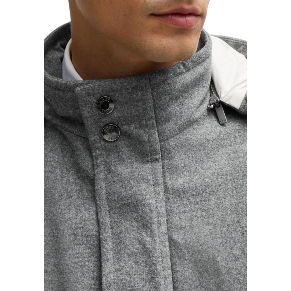 Boss Hoodie Jacket Gray Heren