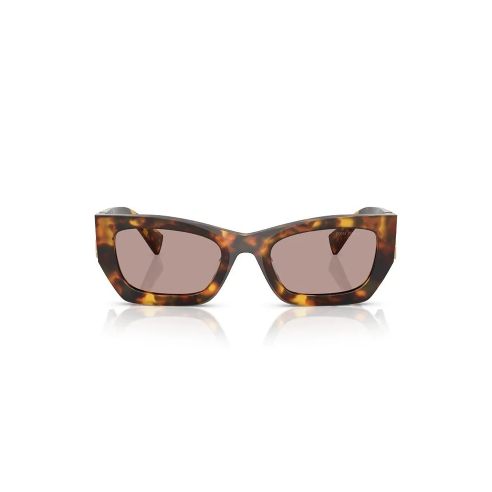 Miu Miu Women's Brown Mu 09Ws 14L20i Woman Sunglasses Acetate Turtle Squared Normal - Image 3