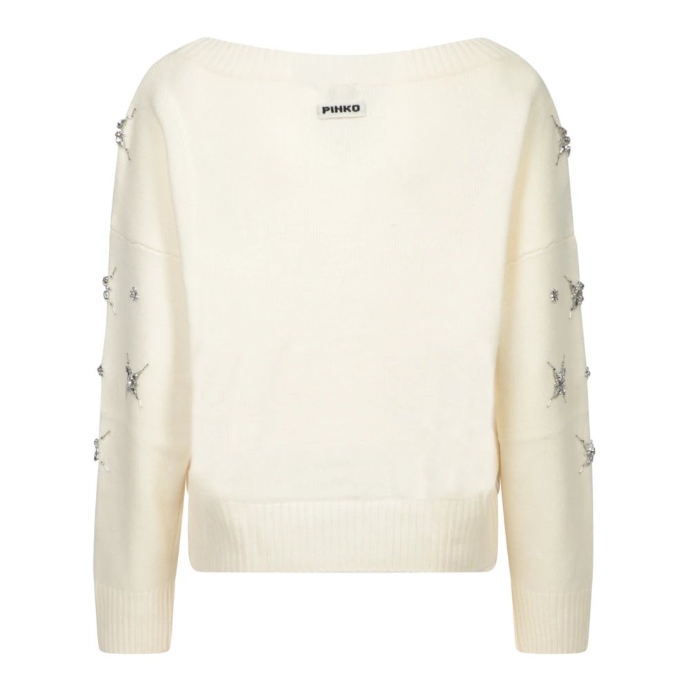 pinko Witte Gebreide Kleding Aw24 White Dames