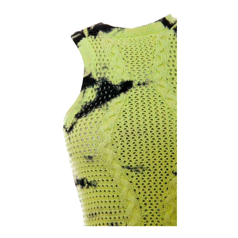 Daily Paper Groene Gehaakte Jurk met Dip-Dye Green Dames