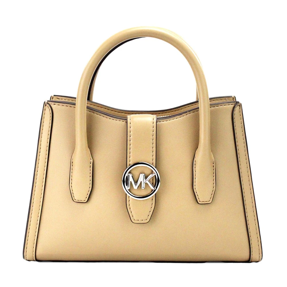 Michael Kors Vegan Leder Crossbody Tas met Zakken Beige Dames