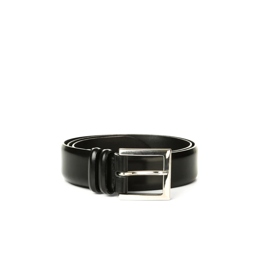Orciani Hombre Negro - Cinturón De Piel De Becerro Pulido - Accessories - 105 Cm