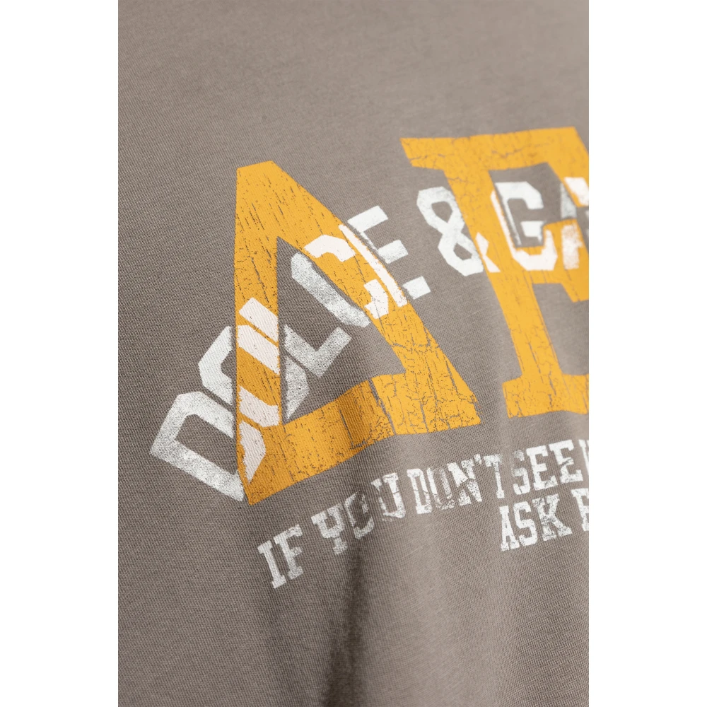 Dolce & Gabbana T-shirt met print Gray Heren