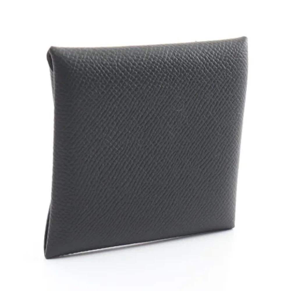 Hermès Vintage Pre-owned Leather wallets Black Dames