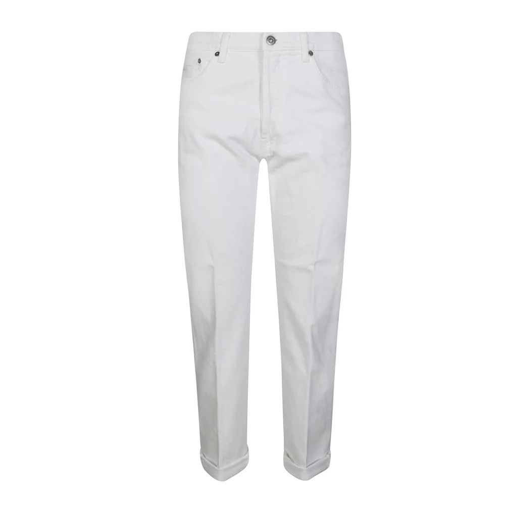 Dondup Klassieke Denim Straight Jeans White Dames