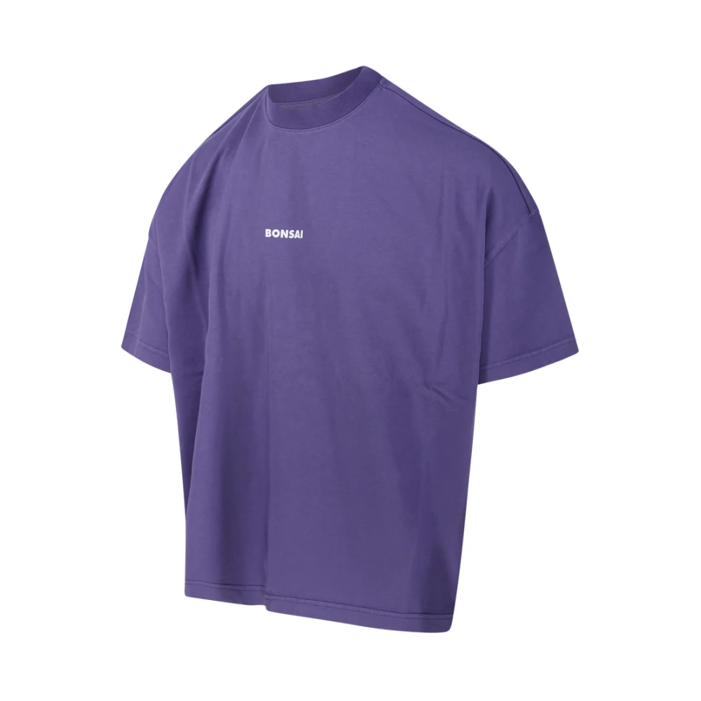 Bonsai Paarse Logo T-Shirt Oversized Fit Purple Heren