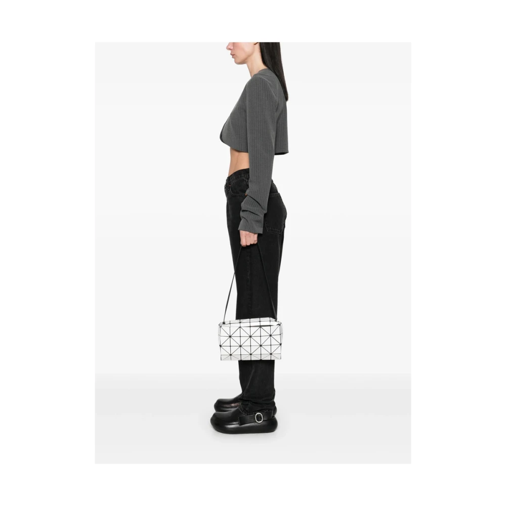 Issey Miyake Witte Schoudertas met Ritssluiting White Dames