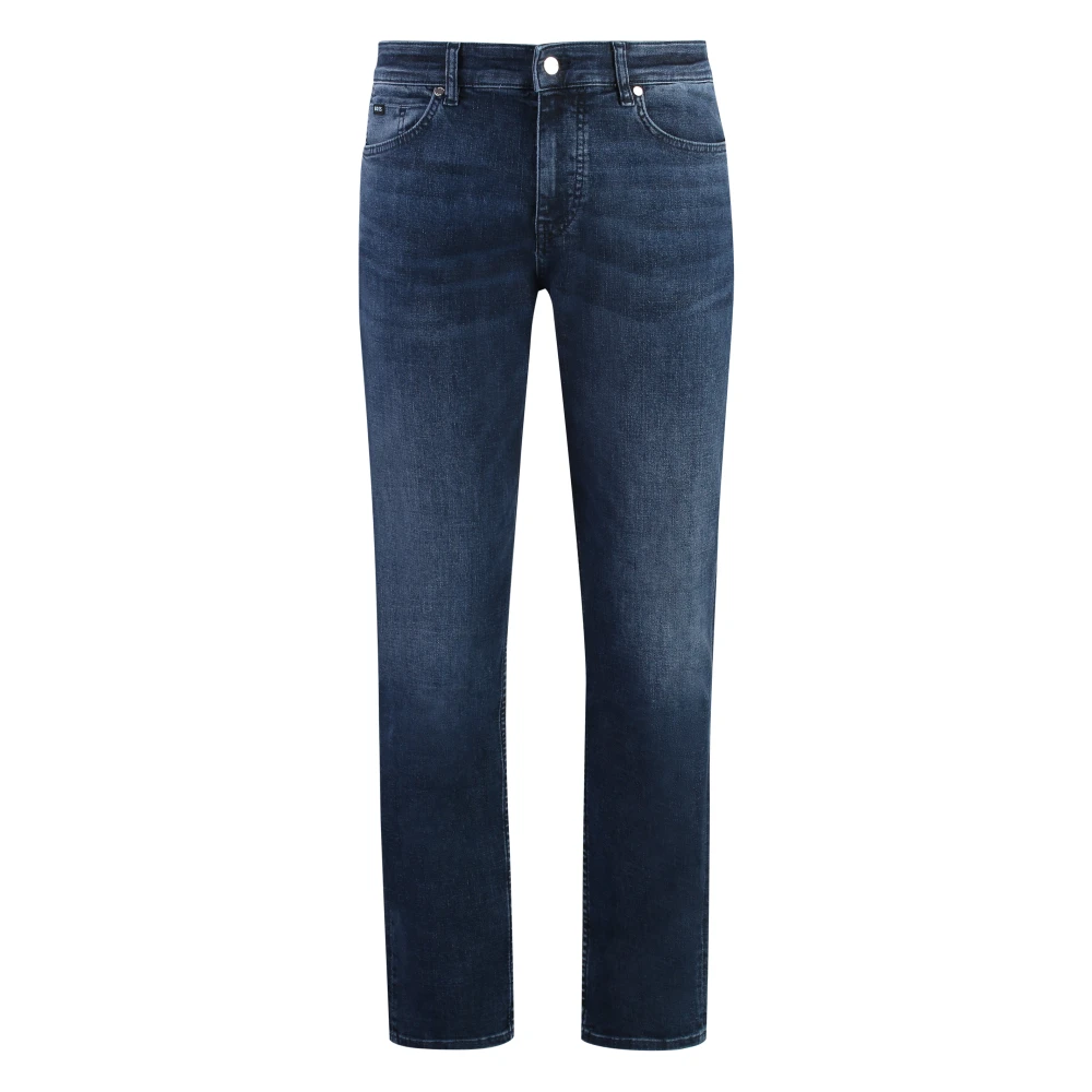 Hugo Boss Slim Fit Jeans met Achterlogo Blue Heren