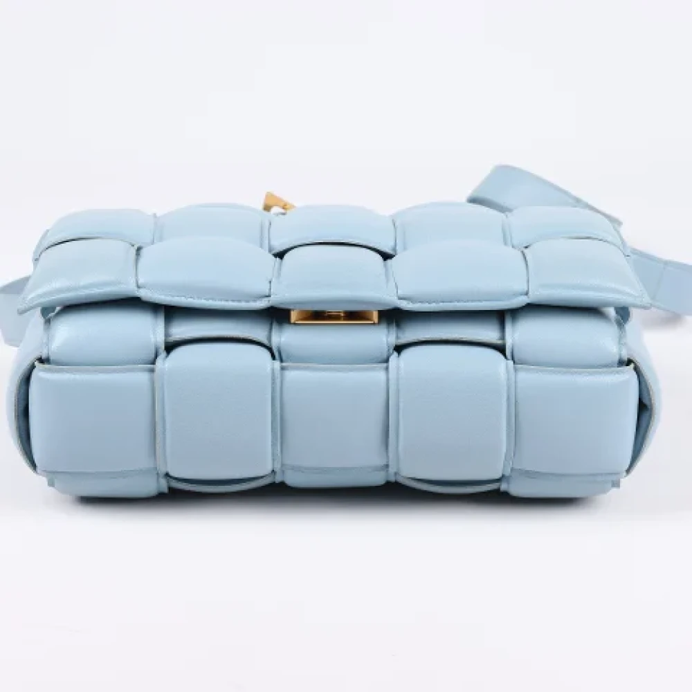 Bottega Veneta Vintage Pre-owned Leather crossbody-bags Blue Dames