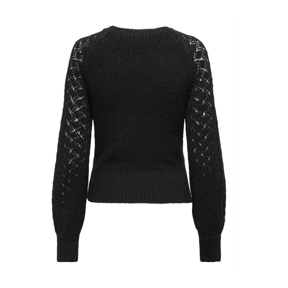 Only Lange Mouw Miami Gebreide Top Black Dames