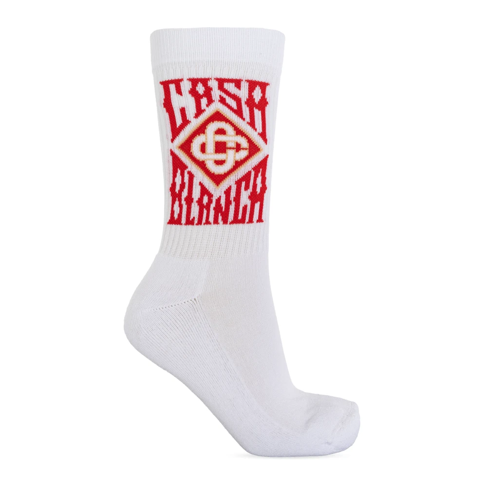 Casablanca Sokken met logo White Heren