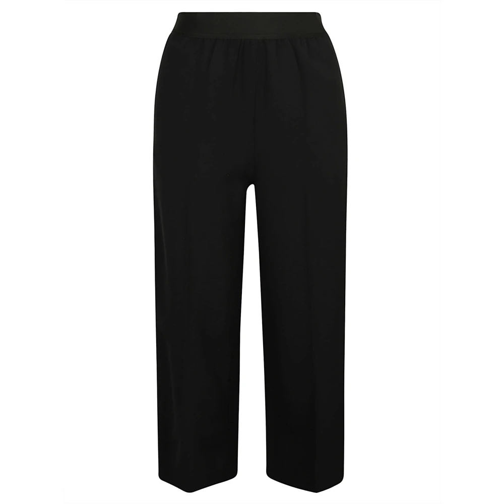 Stella Mccartney Zwarte Wijde Geknipte Broek Black Dames