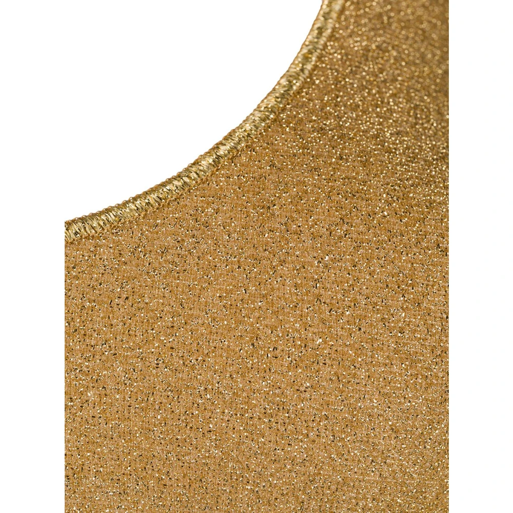 Oseree Gouden Lurex Bikini U-Hals Stijl Beige Dames
