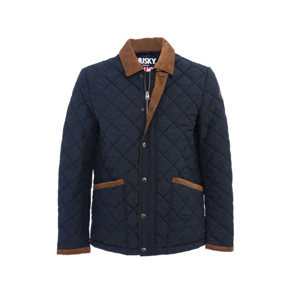 Husky Original Polyester Puffer en Parka Jassen Blue Heren