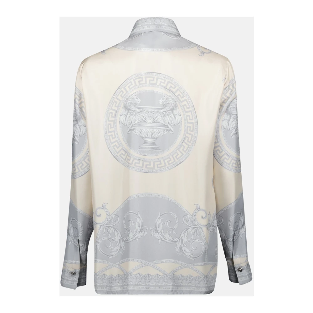 Versace Zijden Barocco Shirt Gray Dames