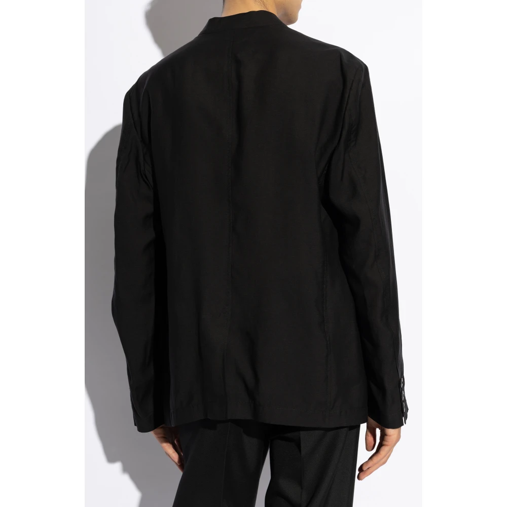 Giorgio Armani Single vent blazer Black Heren