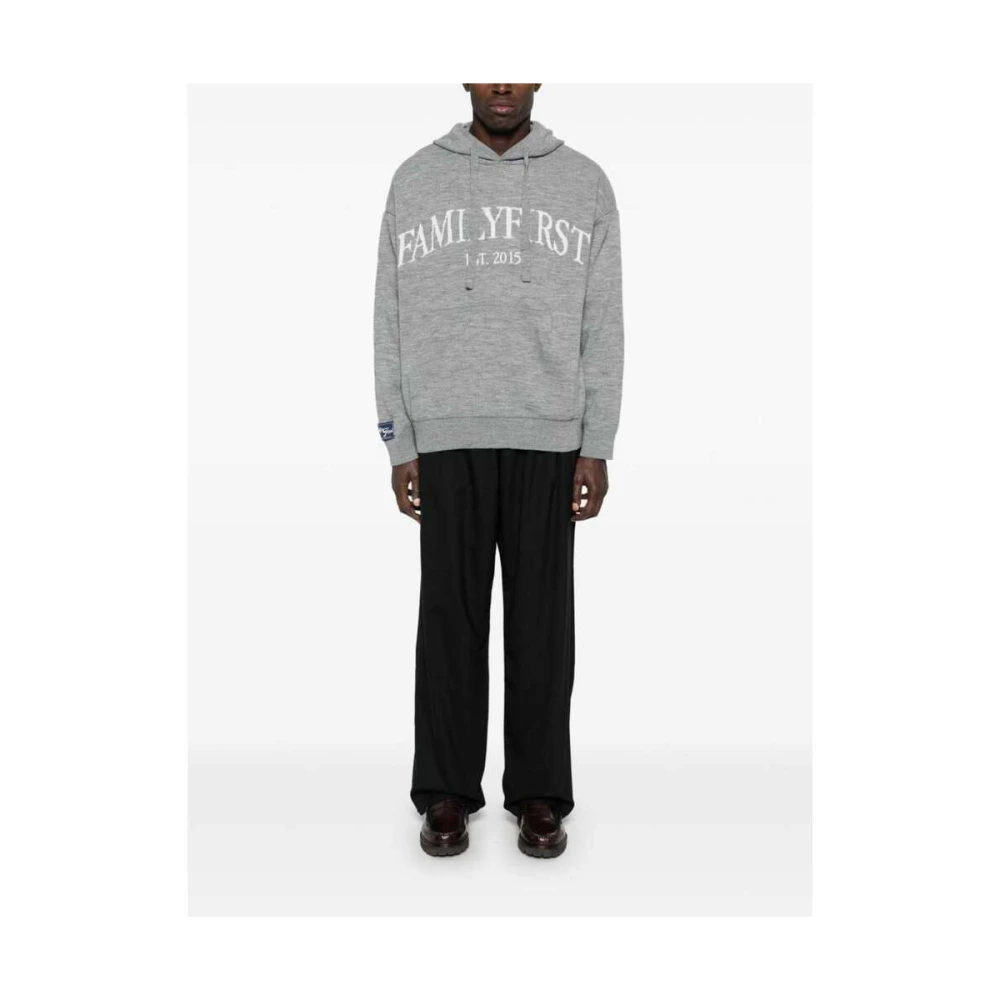 Family First Zwarte Interlock Weave Straight Leg Broek Black Heren