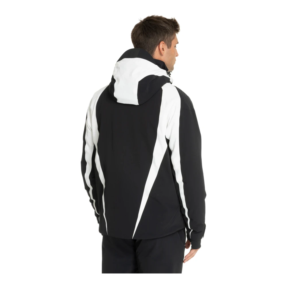 Emporio Armani EA7 Multikleur Ski Jas met Ritssluiting Black Heren