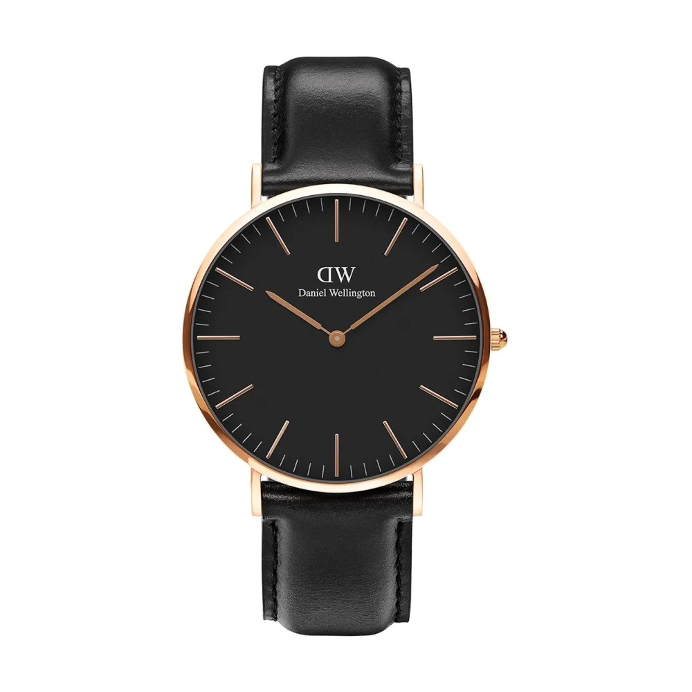 Daniel Wellington Nero Orologio 36Mm Inox 316L Sheffield Rose Gold Dw00100127 - Immagine 3