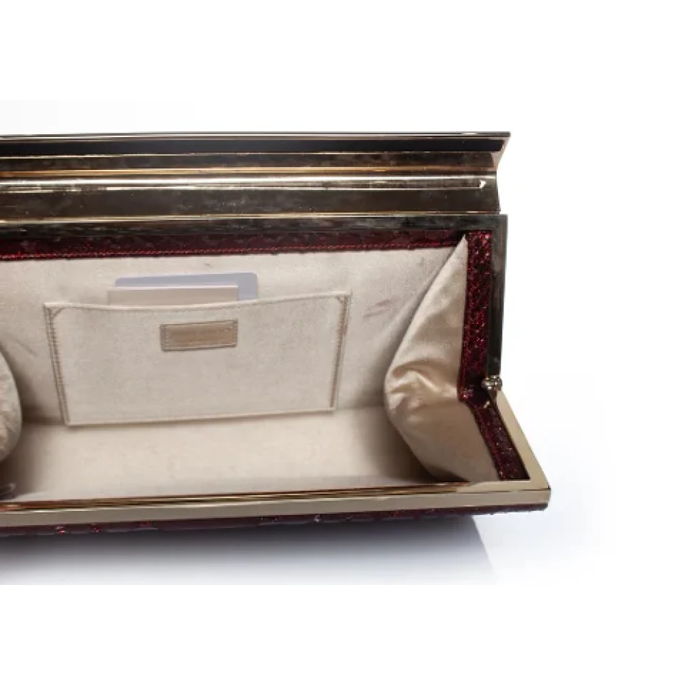 Jimmy Choo Pre-owned Leather handbags Red Dames