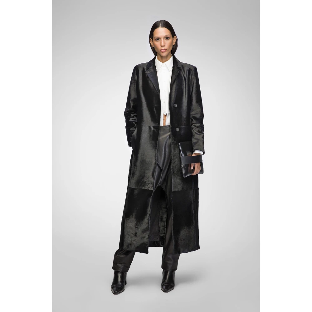 VSP Helene Zwarte Shearling Jas Black Dames