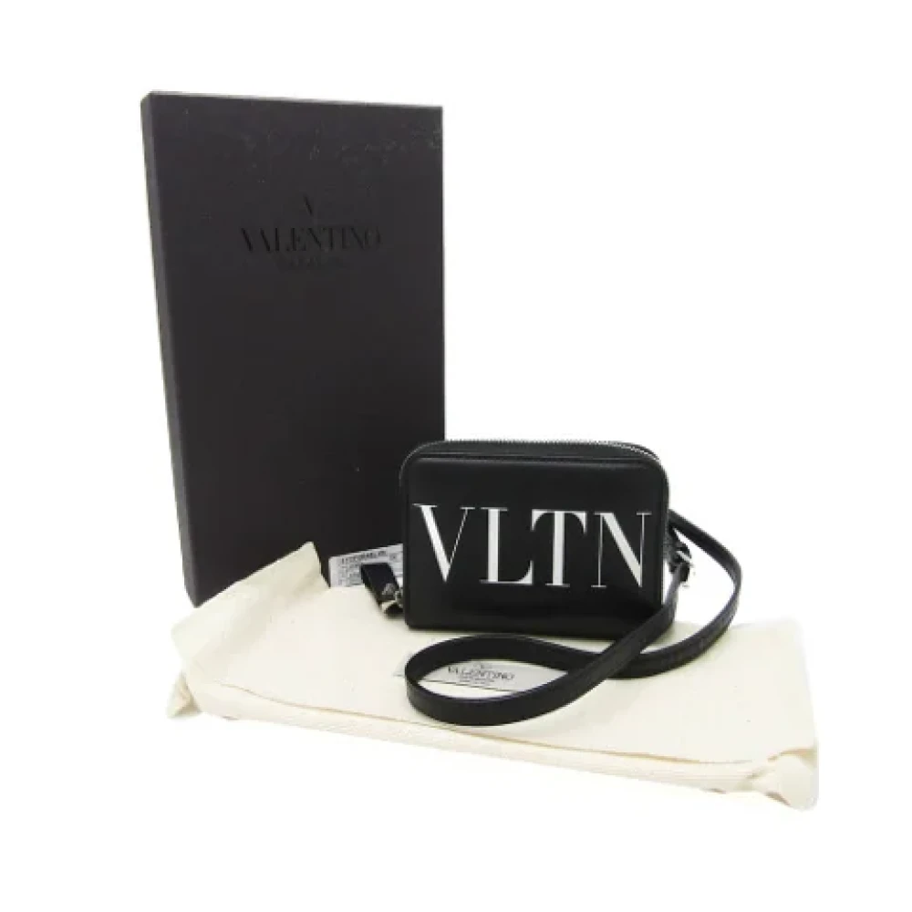 Valentino Vintage Pre-owned Leather wallets Black Dames