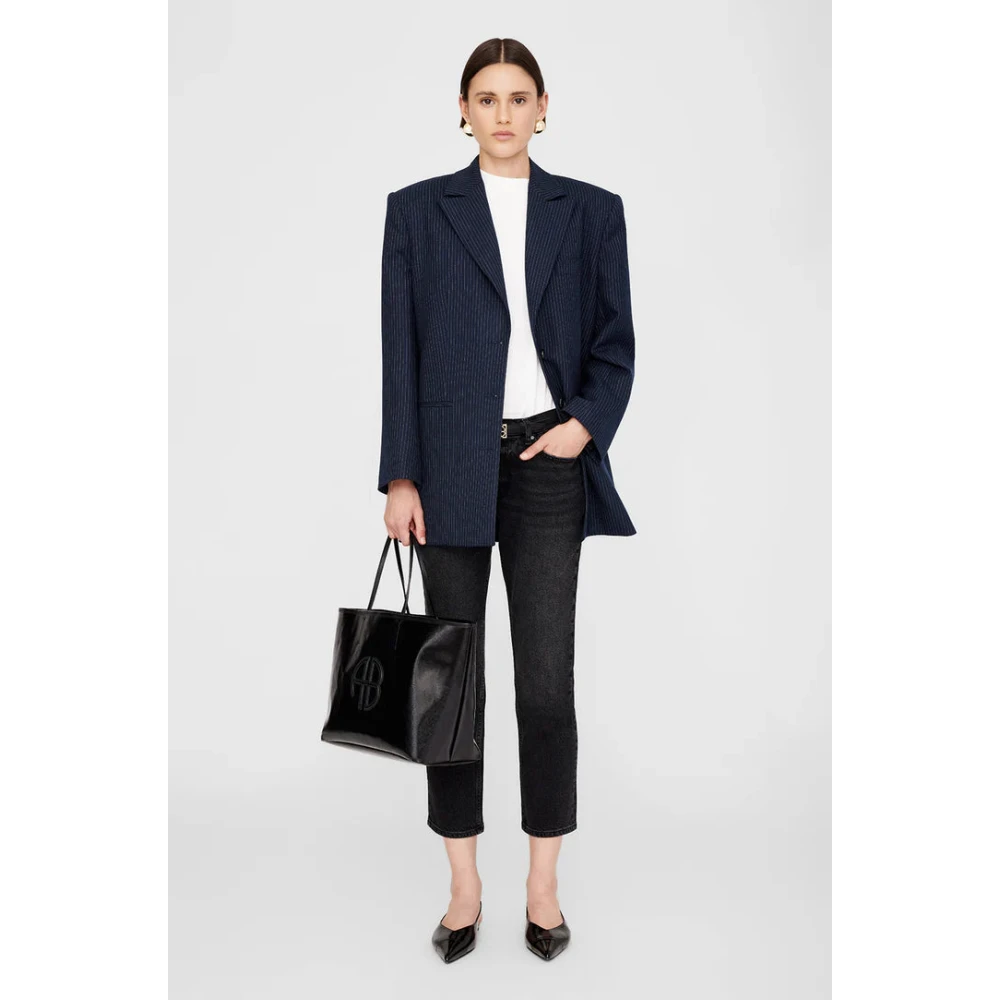 Anine Bing Elegante Zwarte Tote Bag Black Dames