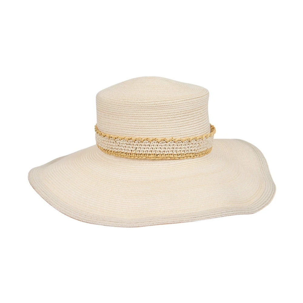 Eleventy Beige Accessories, Female, 56 Cm, Wide Brim Hat