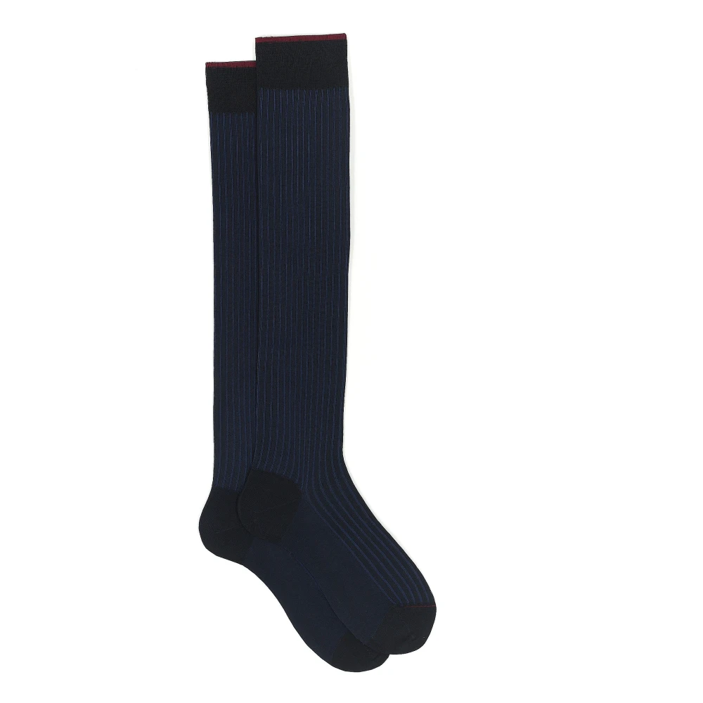 Gallo Heren Katoenen Lange Sokken Blauw Royal Blue Heren