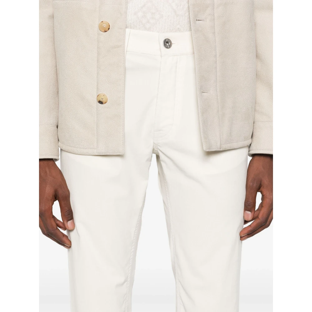 Brioni Stretch Cotton Meribel Jeans White Heren