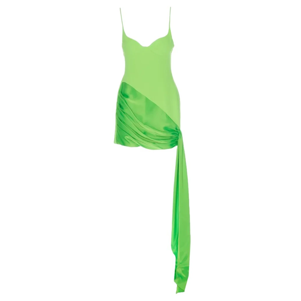 David Koma Green Sculpted Mini Dress - Female - Short Dresses - S - Dresses