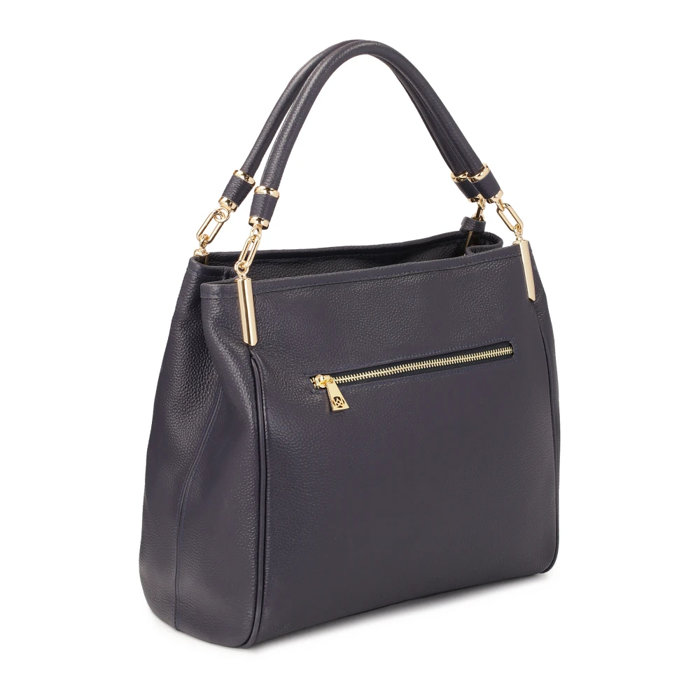 Kazar Grote marineblauwe handtas met hanger Blue Dames