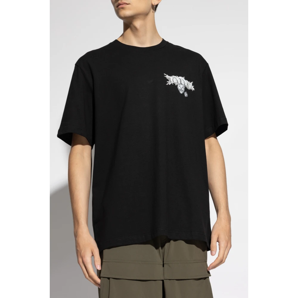 Iceberg T-shirt met logo Black Heren