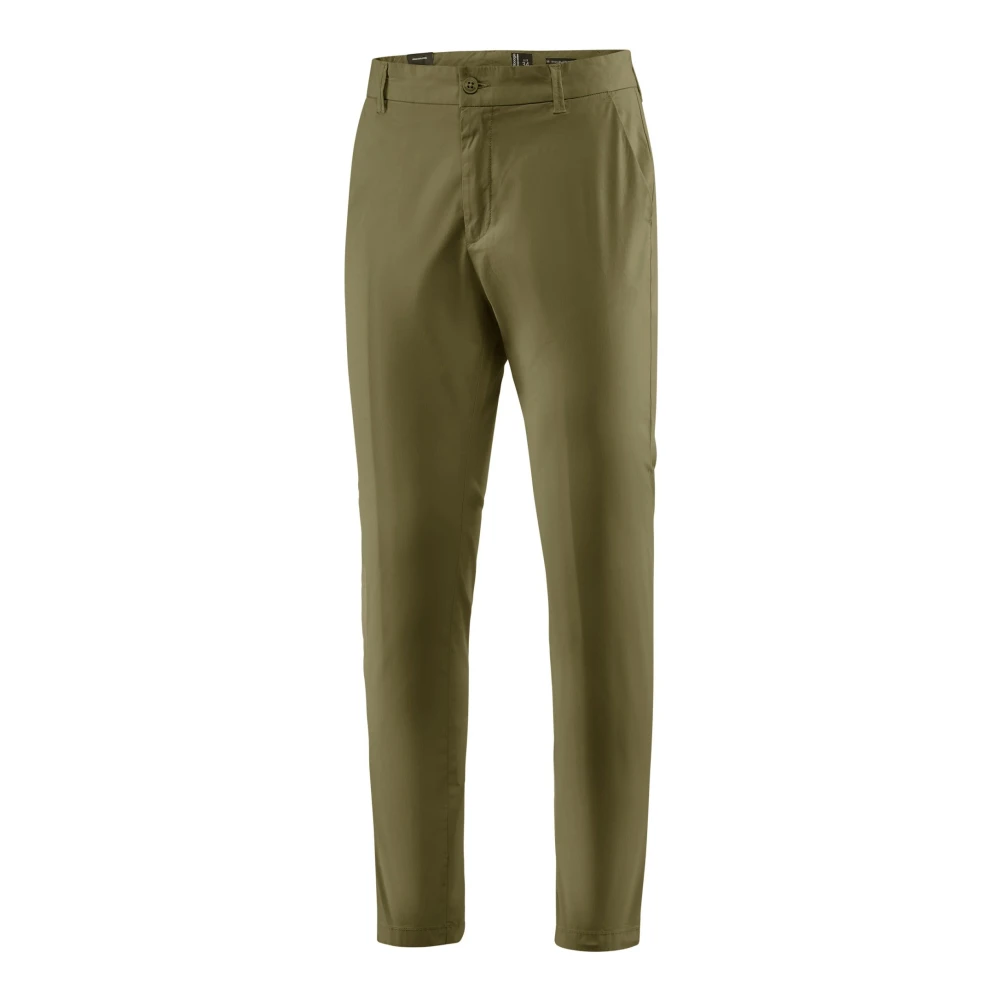 BomBoogie Chino broek in katoenen popeline Green Heren
