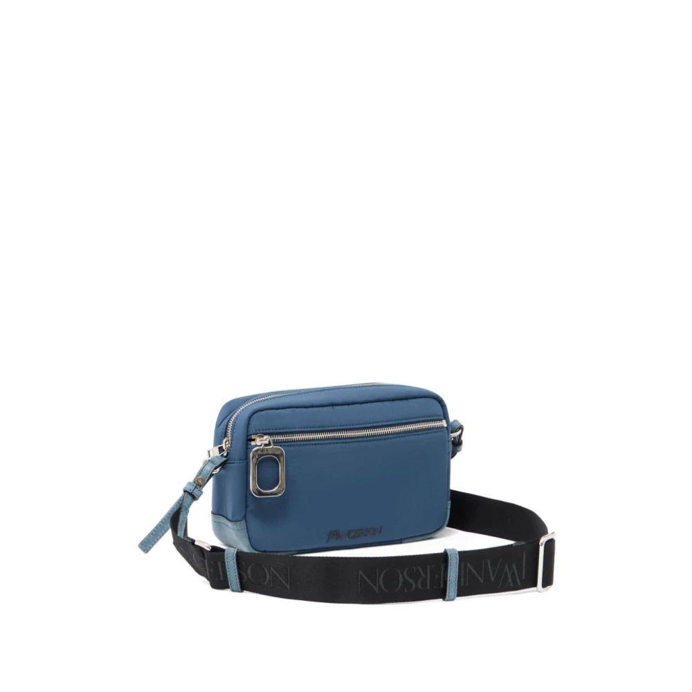 JW Anderson Indigo Suede Camera Schoudertas Blauw Blue Heren