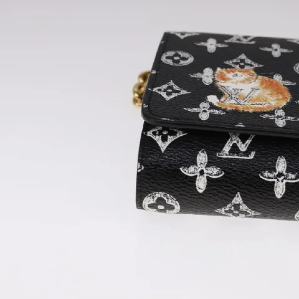 Louis Vuitton Vintage Pre-owned Canvas wallets Black Dames