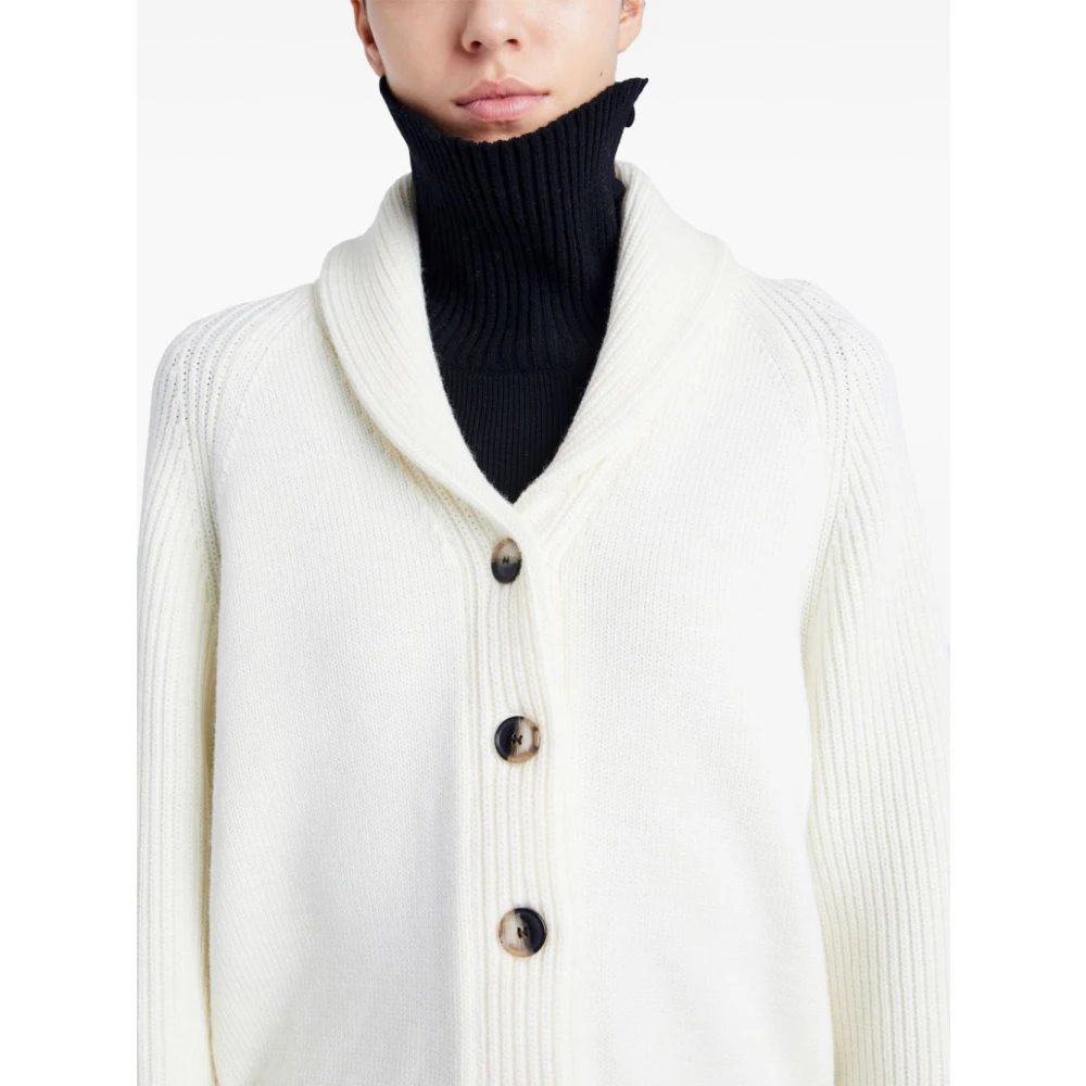 Proenza Schouler Gebreide Cardigan Trui Wit White Dames