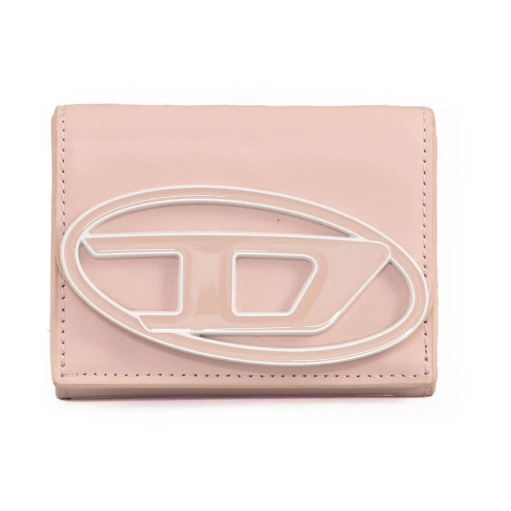 Diesel Leren Portemonnee Pink Dames