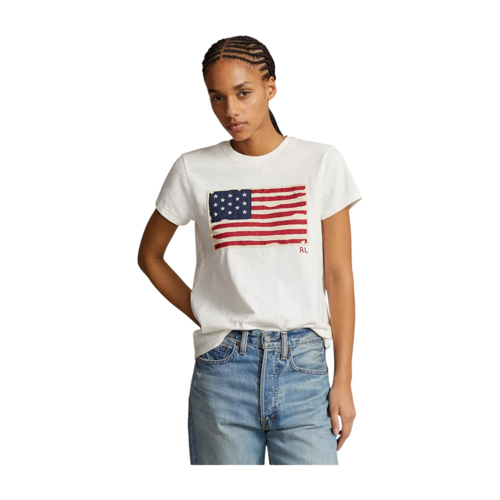 Polo Ralph Lauren Pu katoen Klassiek T-shirt White Dames