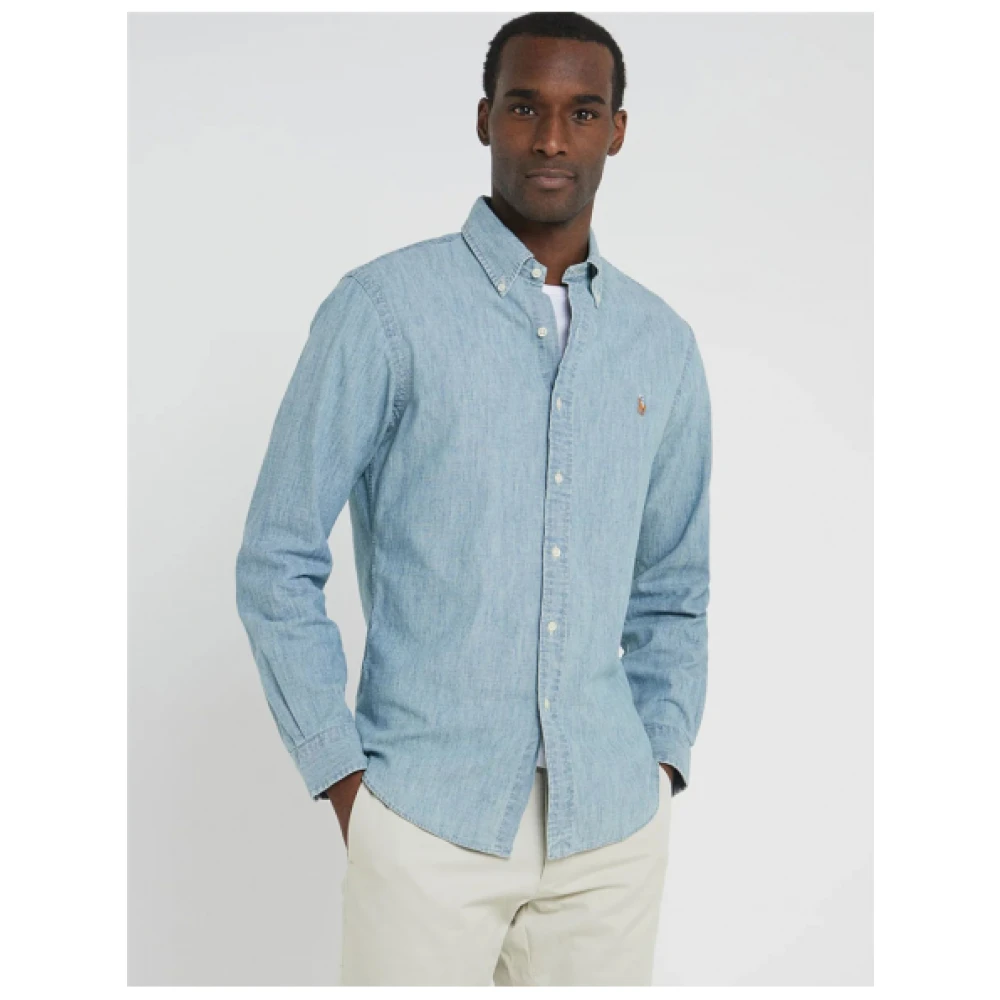 Polo Ralph Lauren Slim Fit Chambray Overhemd Blue Heren