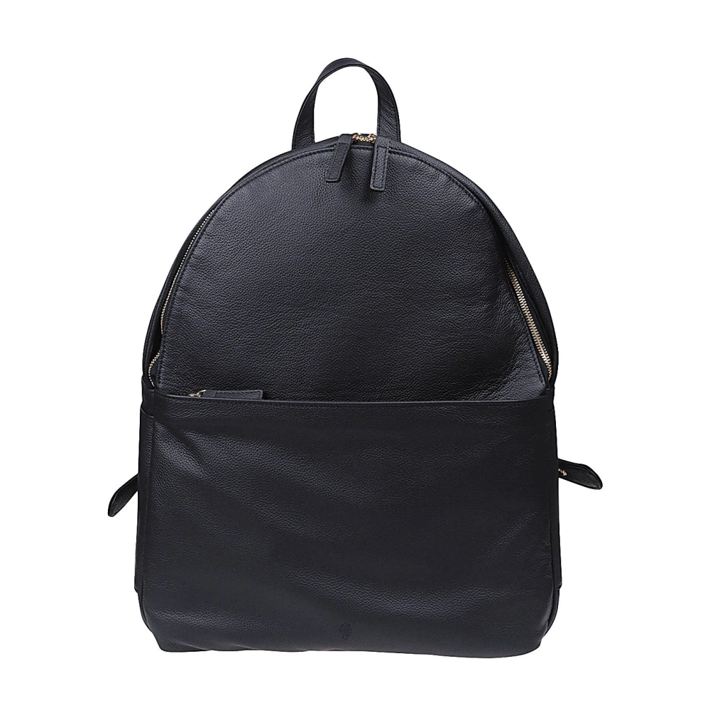 Eleventy Fluweel Kalfsleren Rugzak Black Heren