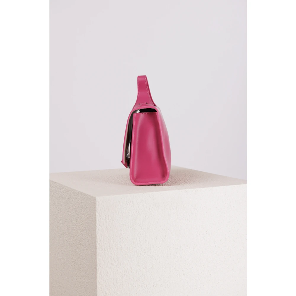 Gianni Chiarini Klassieke Leren Crossbody Tas Bouganville Pink Dames