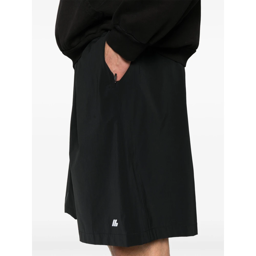 Balenciaga Zwarte Stretch Activewear Shorts Black Heren