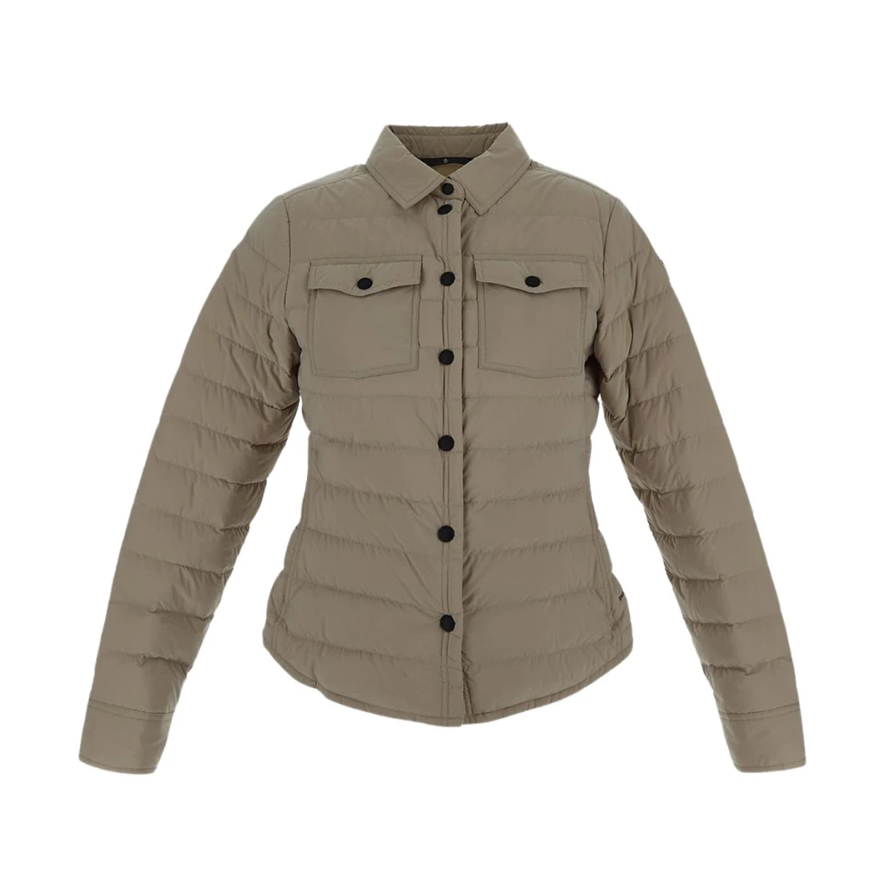 Moncler Nylonjas in Rozes-stijl Beige Dames