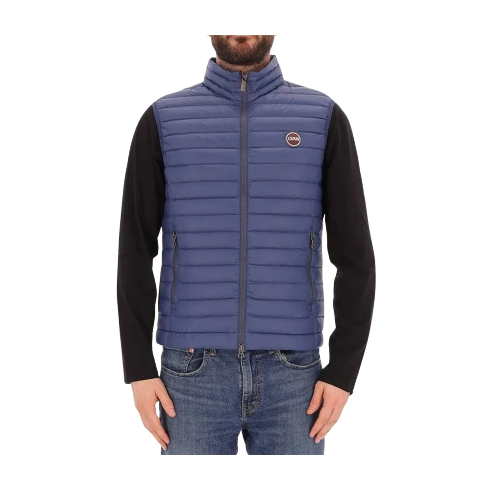 Colmar Mannelijk Blauw Fitness Heren, L, Gewatteerd Donsbodywarmer
