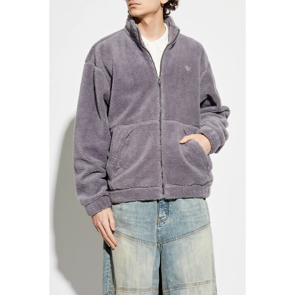 adidas Originals Fleece met geborduurd logo Purple Heren
