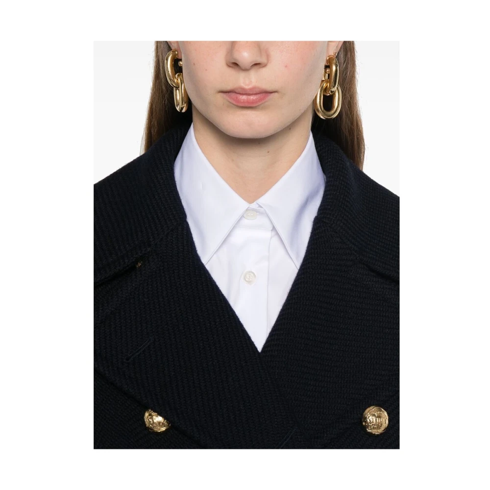 Mazzarelli Witte Katoenen Overhemd Franse Manchetten White Dames