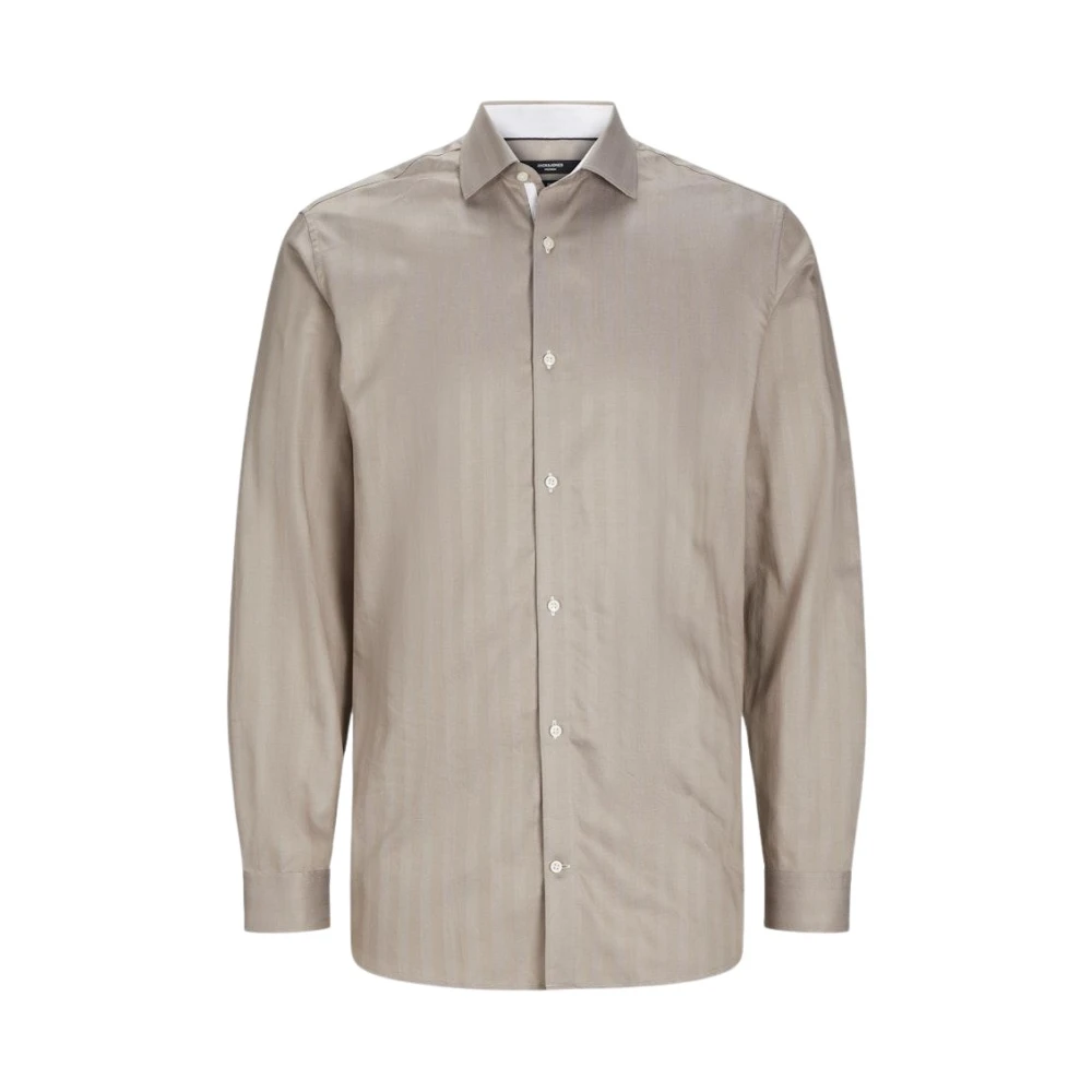 Jack & jones Premium Detail Longsleeve Shirt Beige Heren