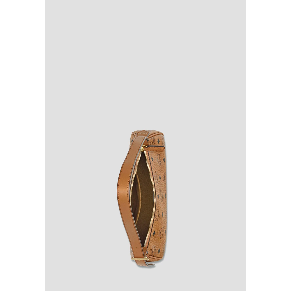 MCM Aren schoudertas in Visetos Brown Dames
