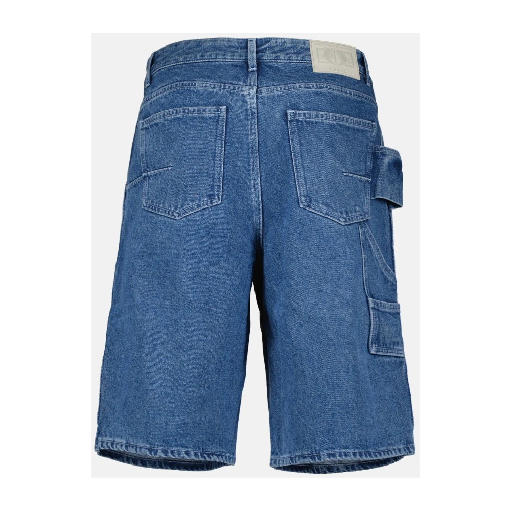 Dior Blauwe Denim Timmerman Shorts Blue Heren